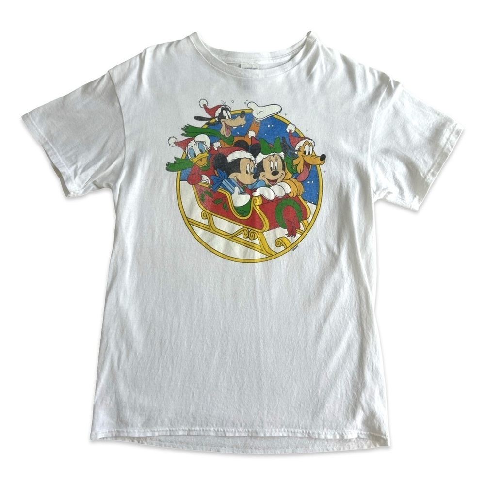 Vintage Perfect Condition Disney Christmas Tee T-shirt Tshirt White 90’s Y2K M